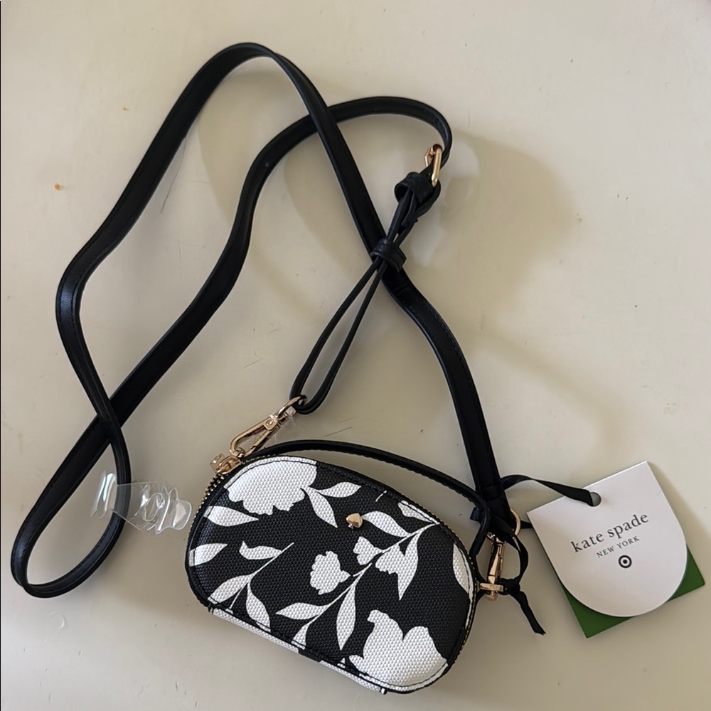 Kate Spade x Target Black and White Floral Crossbody Bag